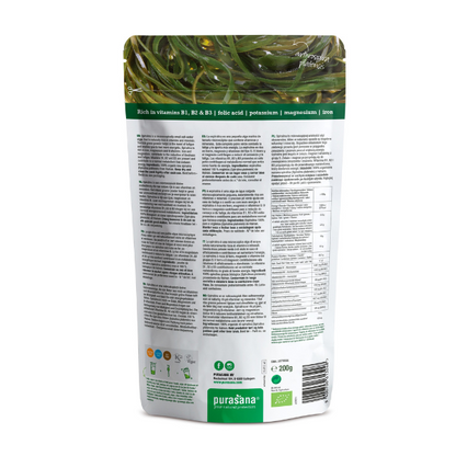 Purasana -- DDM 30.06.2025 Green spiruline premium en poudre - 200 g
